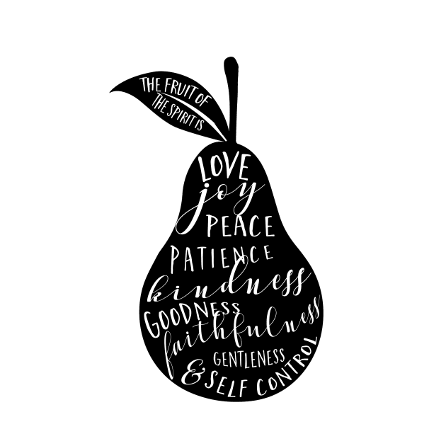 Fruit of the spirit | pear | black and white by SouthPrints