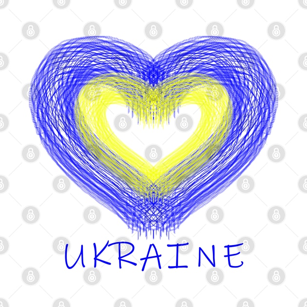 Support Ukraine Ukrainian Flag Heart by Ankerd