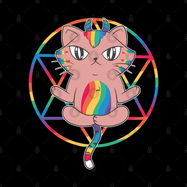 Rainbow Magic: Horned Cat with a Colorful Twist! by Life2LiveDesign