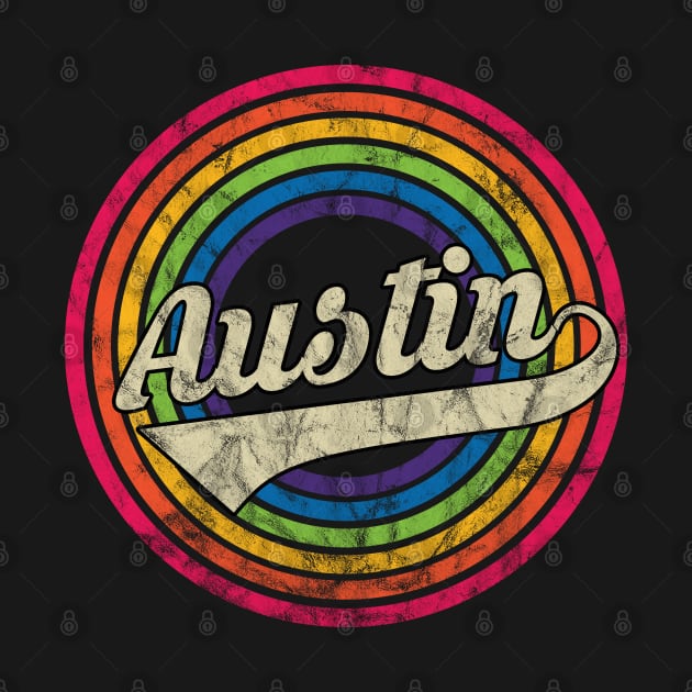 Austin- Retro Rainbow Faded-Style by MaydenArt