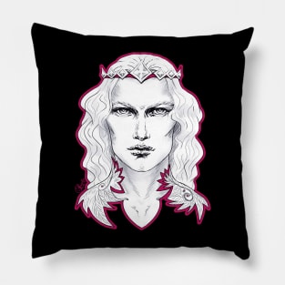 Fairy King in Red Rose & Black Pillow