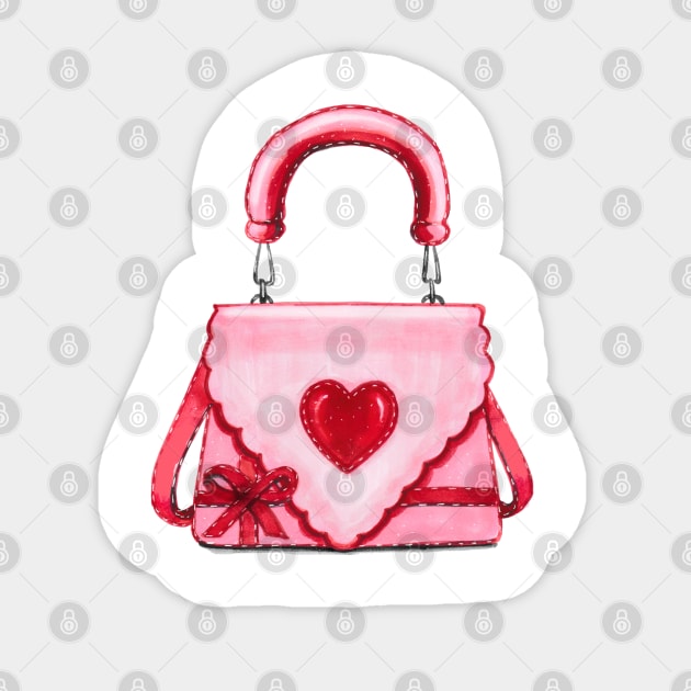 Pink Heart Shape Cute Purse