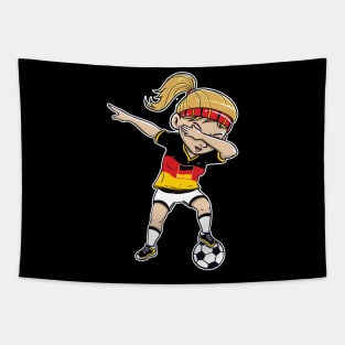 Dabbing Soccer Player Funny Germany Fan T-Shirt girl Tapestry