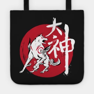 Great God sumi-e (black) Tote