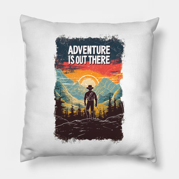 Adventure is Out There - Sunset - Indy Pillow by Fenay-Designs