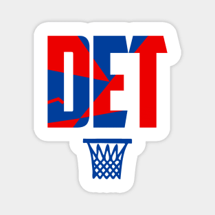 Retro Detroit Basketball DET Magnet