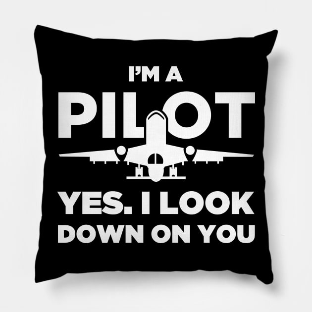 Funny Airplane Pilot Quote Pillow by MeatMan