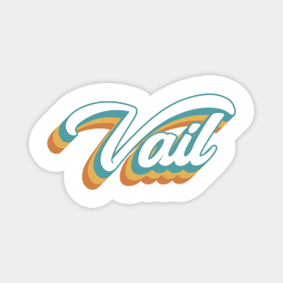 Vail Colorado Retro Lettering Magnet