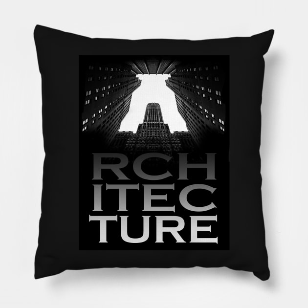 Architecture in Skyscrapers Pillow by Aine Creative Designs