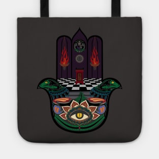 Reptilian Agenda Hamsa Tote