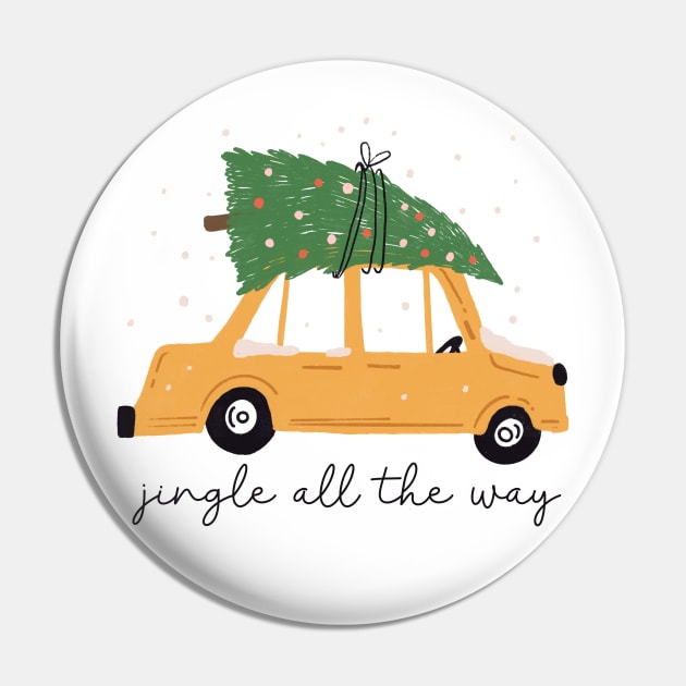 Hand Drawn Christmas Tree Car Funny Pin by Culnaneandreas.Fashion