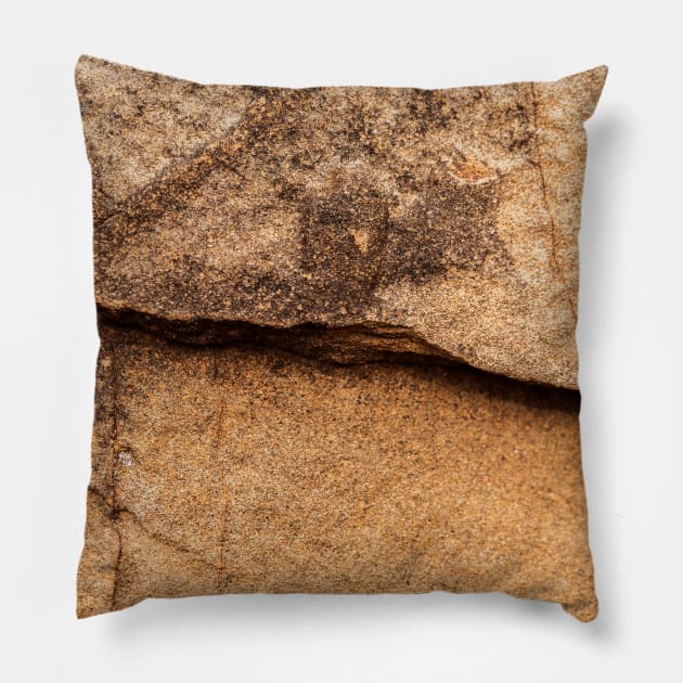 Obscure Straight Lines Carved Into Stone Surface Pillow by textural