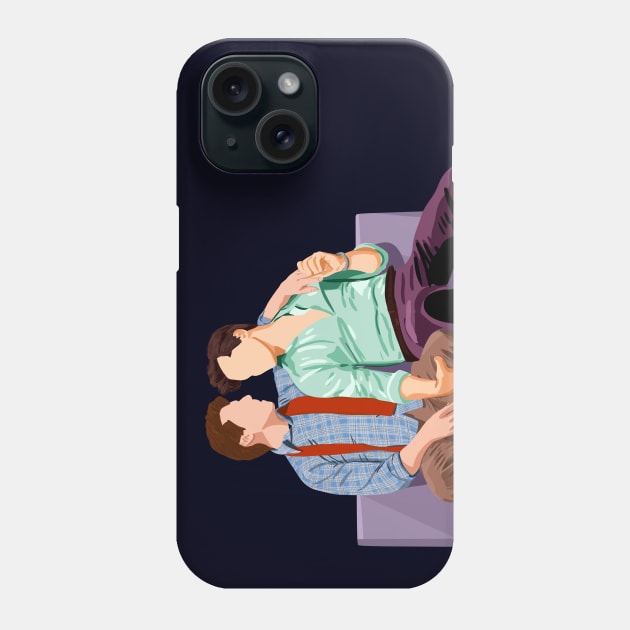 Falsettos - Marvin and Whizzer on a bench Phone Case by byebyesally