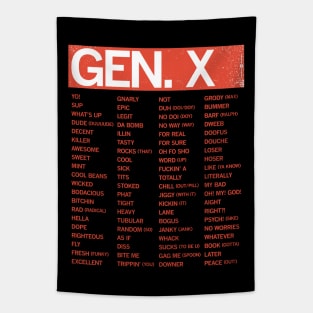 GEN-X - SLANG GUIDE Tapestry