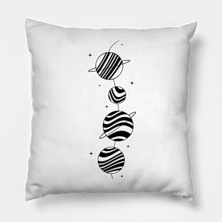 Illustrated Planet & Stars connected Pillow