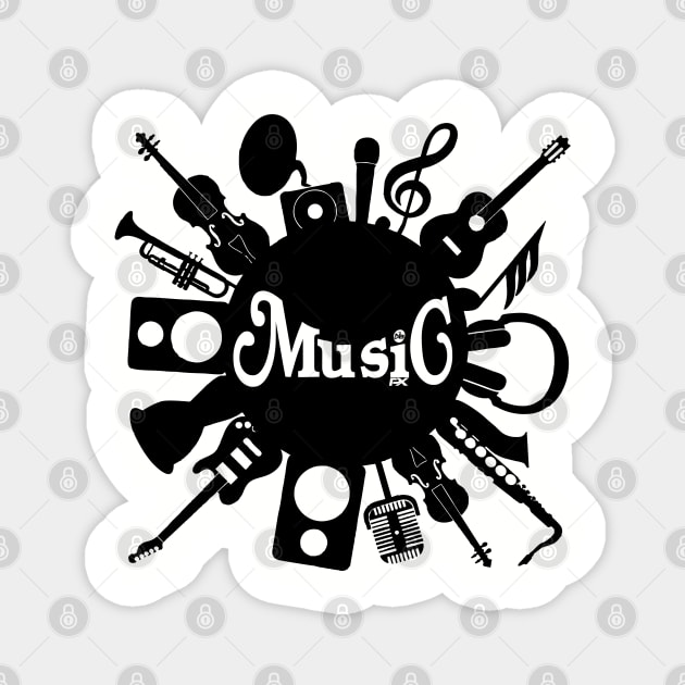 TINTA MUSICAL 3 Magnet by Pues X Sublimaciones/Nelson Bayardo