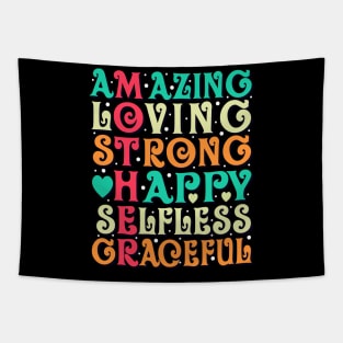 Amazing Mother Love Inspirational Mom Quote Tapestry