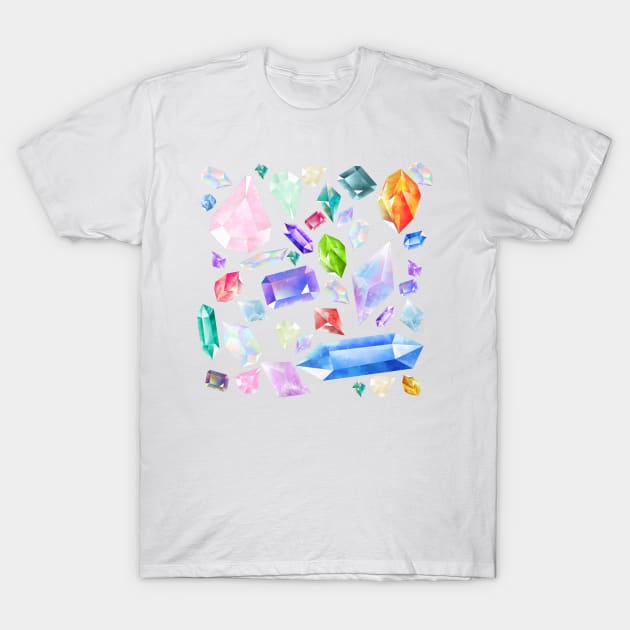 Crystal Flower Shirt Diamond Shirts Gemstone T-shirt 