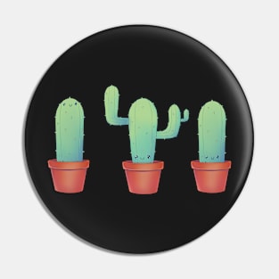 Cute cacti in pots sticker pack Pin