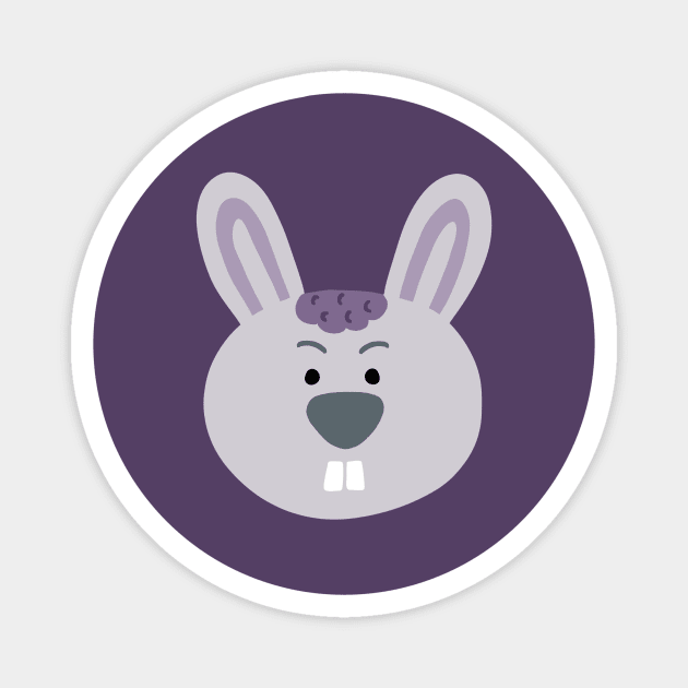 Rabbit in a hole Magnet by DoodleSwarm