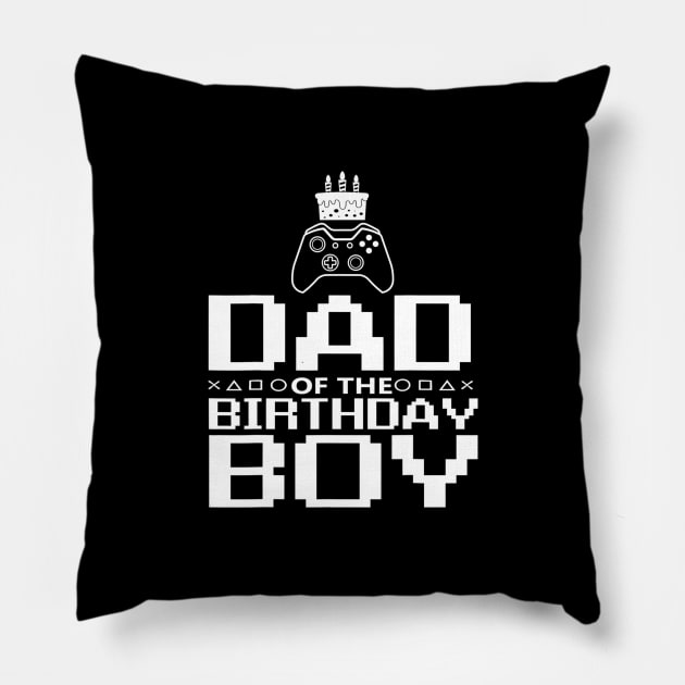 Unlocked Birthday Gamer Dad of The Birthday Boy Pillow by jordanfaulkner02