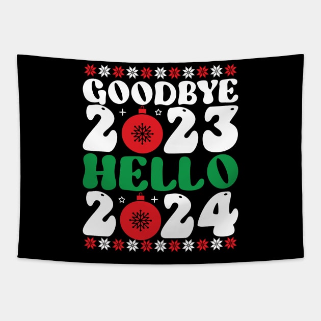 bye bye 2023 hello 2024 Tapestry by MZeeDesigns