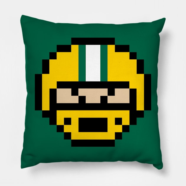 8-Bit Helmet Head - Oregon (Throwbacks) Pillow by The Pixel League