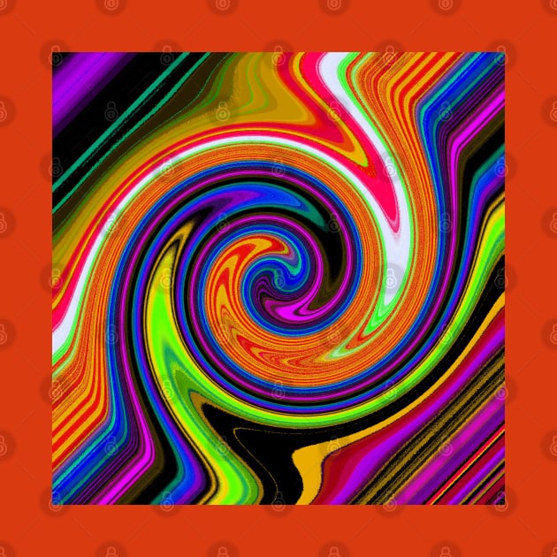 Swirl Retro Orange by BlakCircleGirl