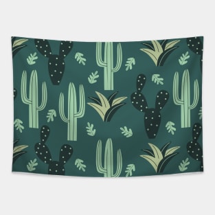 Botanical Pattern Plant lover nature floral leaves texture art design Cacti cactus Tapestry