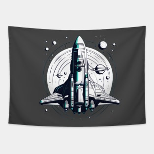 Space ship explorer galaxy adventurer design Tapestry