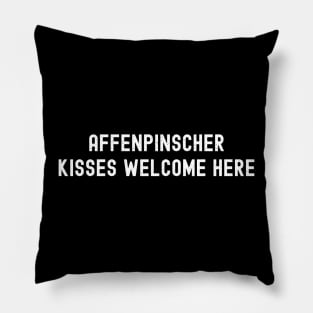 Affenpinscher Kisses Welcome Here Pillow