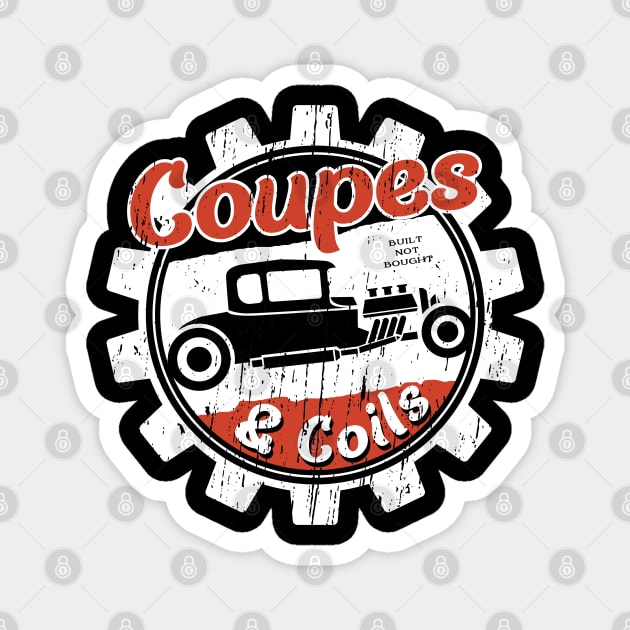 Coupes and Coils - Hot Rod Badge Magnet by CC I Design