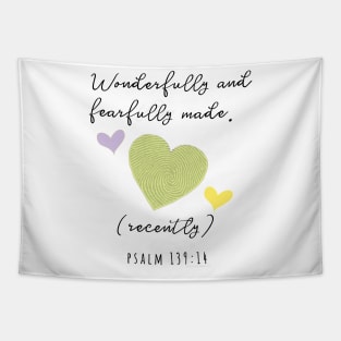 Baby is wonderfully and beautifully made, religious design Tapestry