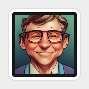 Bill Gates | Comics Style Magnet