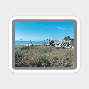 Grassy patch by California beachside Magnet