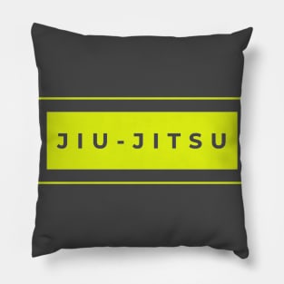 BJJ Jiu Jitsu Minimal Yellow Pillow