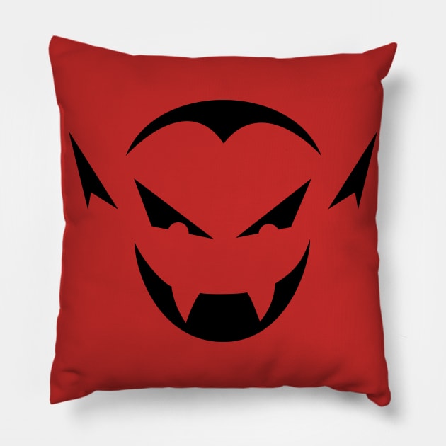 Scary Vampire Jack O Lantern Halloween Pillow by Elvdant