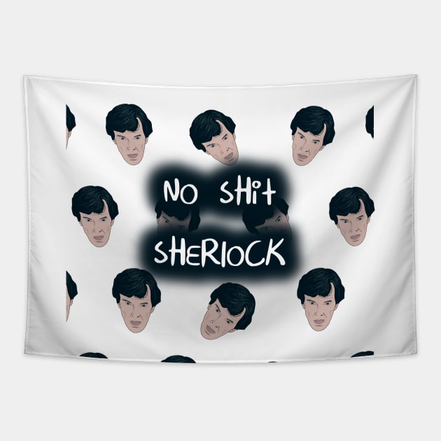 Sherlock Holmes - No Shit Sherlock! Tapestry by Therouxgear