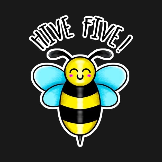 Kawaii Bee Hive Five by bolincradleyart