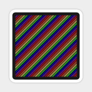 Pride Rainbow Pattern #1 w/ Black Background Magnet