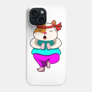 Hamster at Yoga stretching exercises Phone Case