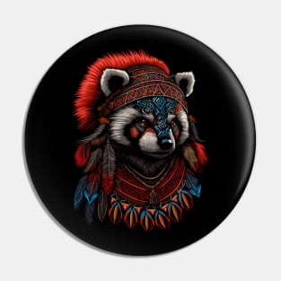Red panda Indian Chief Pin