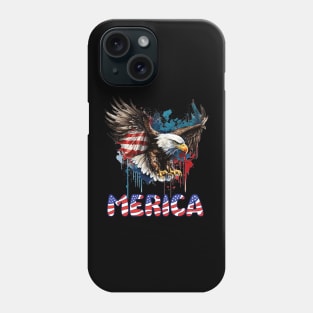 4th Of July Merica Patriotic USA Flag Bald Eagle Phone Case