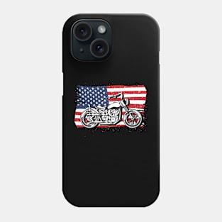 Bike American Biking Motorcycle USA Flag Biker Phone Case