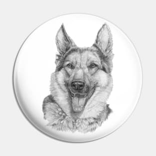 German shepherd bw Pin