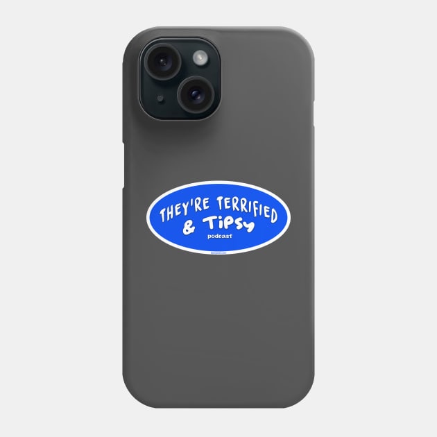 Oval Logo - Blue Phone Case by Tipsy Pod