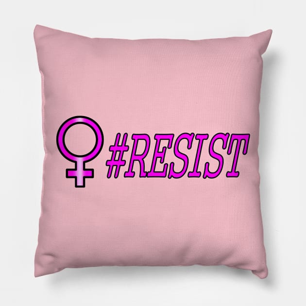 Women #RESIST Pillow by Jan4insight TeeStore