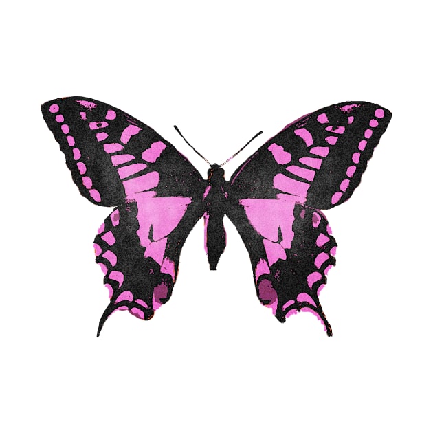 Pink and Black Butterfly by Scarebaby