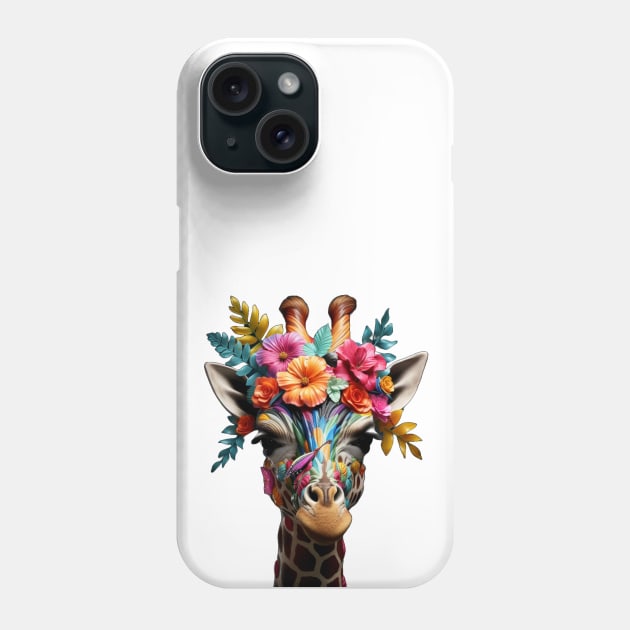 Vibrant little Giraffe Face Phone Case by Liana Campbell