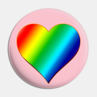 Rainbow Heart Pin